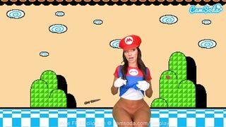 Sisi Rose kolosszális valagú cosplayje super mario makerben vagina squirt órással