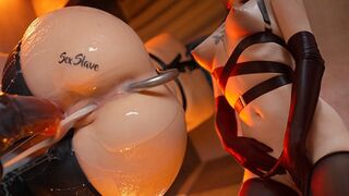 Megkötözve és telelőve: alázatos fiatalasszony anális horgos képzése