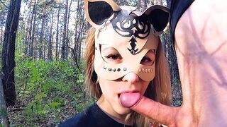 Világos Szőke koleszos bige peckezik és cidázza a faszon az erdőben - nyilvános oboázás