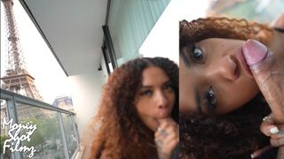 Párizsi erkélyen csaltam meg a pasimat egy kíméletlen dugással