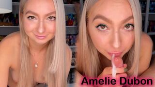 Hot Blonde Makes A Gentle Blowjob - Cum in Mouth